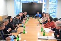 Menkeu Sri Mulyani Indrawati mengadakan pertemuan bersama Manuela Ferro, Vice President EAP (East Asia and Pacific) dari World Bank Group. (Dok. Kemenkeu.go.id)
