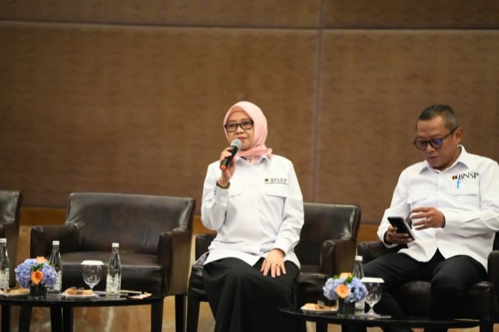 Badan Nasional Sertifikasi Profesi (BNSP) menyelenggarakan kegiatan sosialisasi Program Indonesia Kompeten 2024 di Hotel Pullman, Jakarta (16/5/24). (Doc.BNSP)