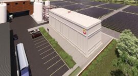 Peluncuran produk perusahaan Rondo Energy di California: Rondo Heat Battery (RHB300), yang menyediakan pemanas industri tanpa karbon dengan biaya terendah di dunia. (Dok. VOA Indonesia)
