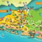 Peta perairan dan sepanjang pantai di resor Pulau Sentosa, Singapura. (Dok. Singaporean.com)
