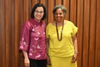 Menkeu Sri Mulyani Indrawati bertemu dengan US Treasury Department Assistant Secretary for International Trade and Development, Alexia Latortue di Jakarta pada Kamis (11/7/2024). (Dok. kemenkeu.go.id)