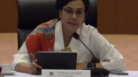 Menteri Keuangan Sri Mulyani Indrawati dalam Konferensi Pers RAPBN 2025 di Jakarta, Jumat (16/8/2024). (Tangkapan Layar Youtube Kementerian Keuangan)
