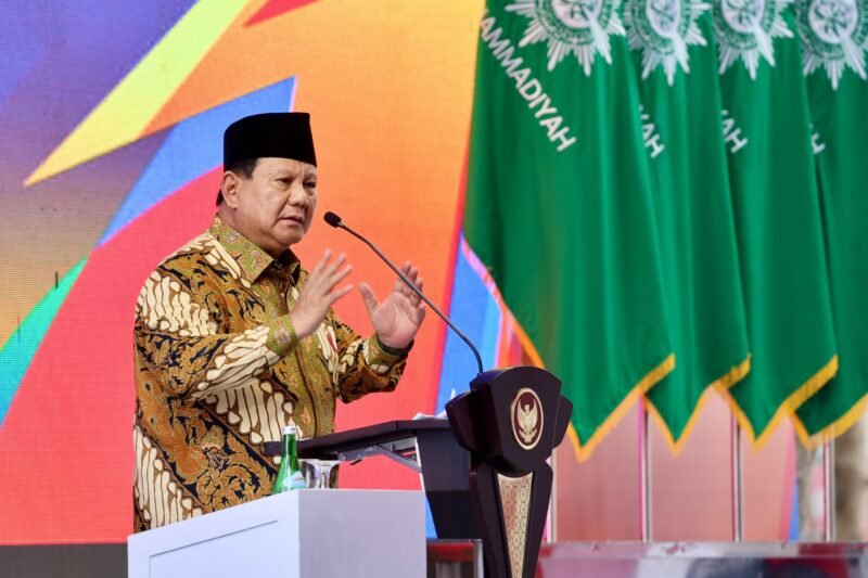 Presiden Prabowo Subianto saat menghadiri pembukaan Tanwir dan Milad ke-112 Muhammadiyah di Universitas Muhammadiyah Kupang (UMK), Nusa Tenggara Timur (NTT), Rabu (4/12/2024). (Dok. Tim Komunikasi Prabowo Subianto)