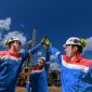 Aktivitas pengeboran sumur baru oleh PT Pertamina Hulu Rokan di Blok Rokan, yang berkontribusi pada peningkatan produksi migas nasional. (Dok. PT Pertamina Hulu Rokan)
