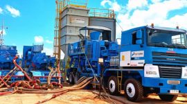 PertaGuar, fluida fracturing karya anak bangsa, resmi debut di lapangan migas Pertamina Drilling. (Dok. Pertamina Drilling)

